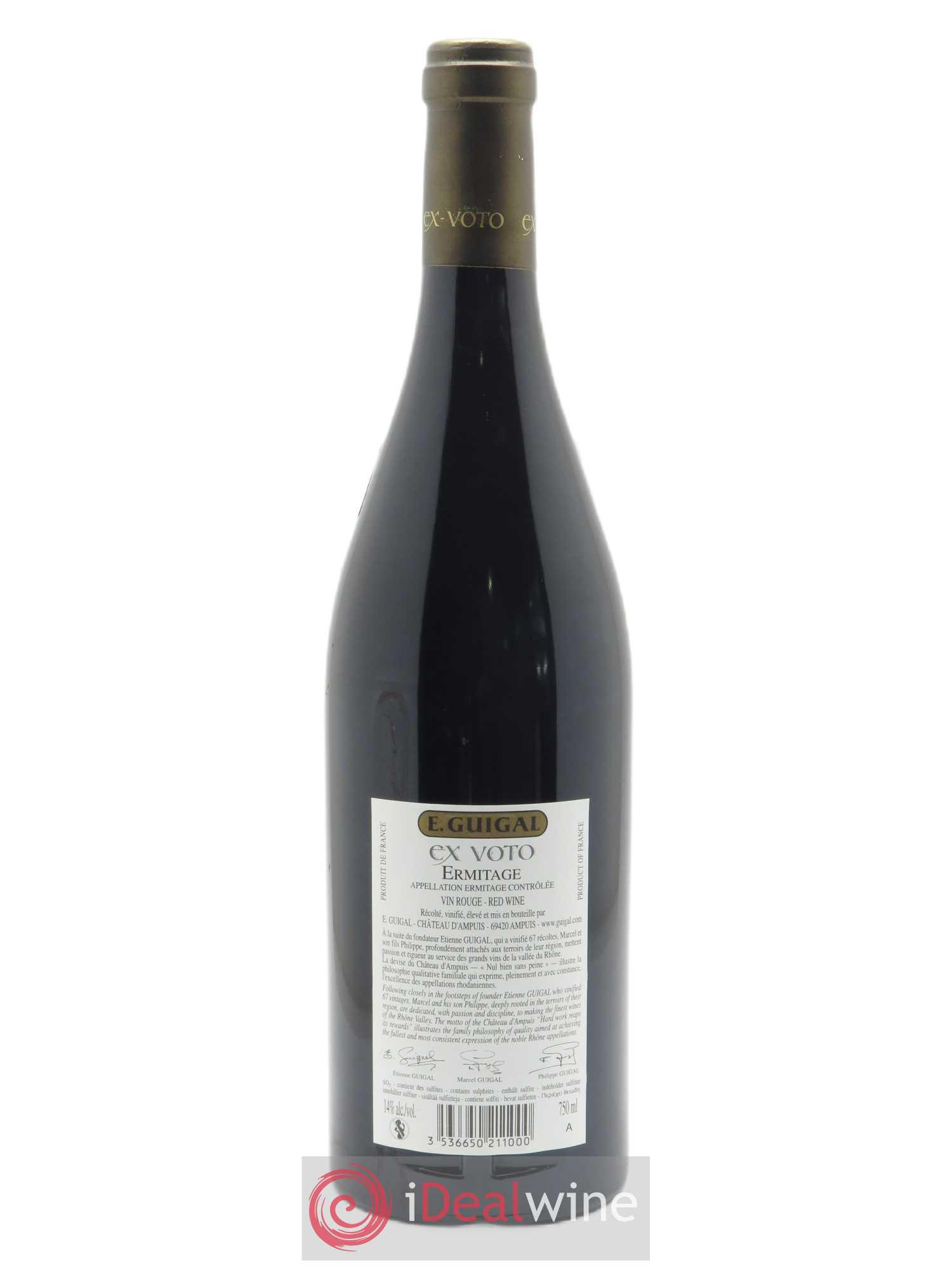 Ermitage Ex Voto Guigal  2013 - Lot de 1 Bouteille