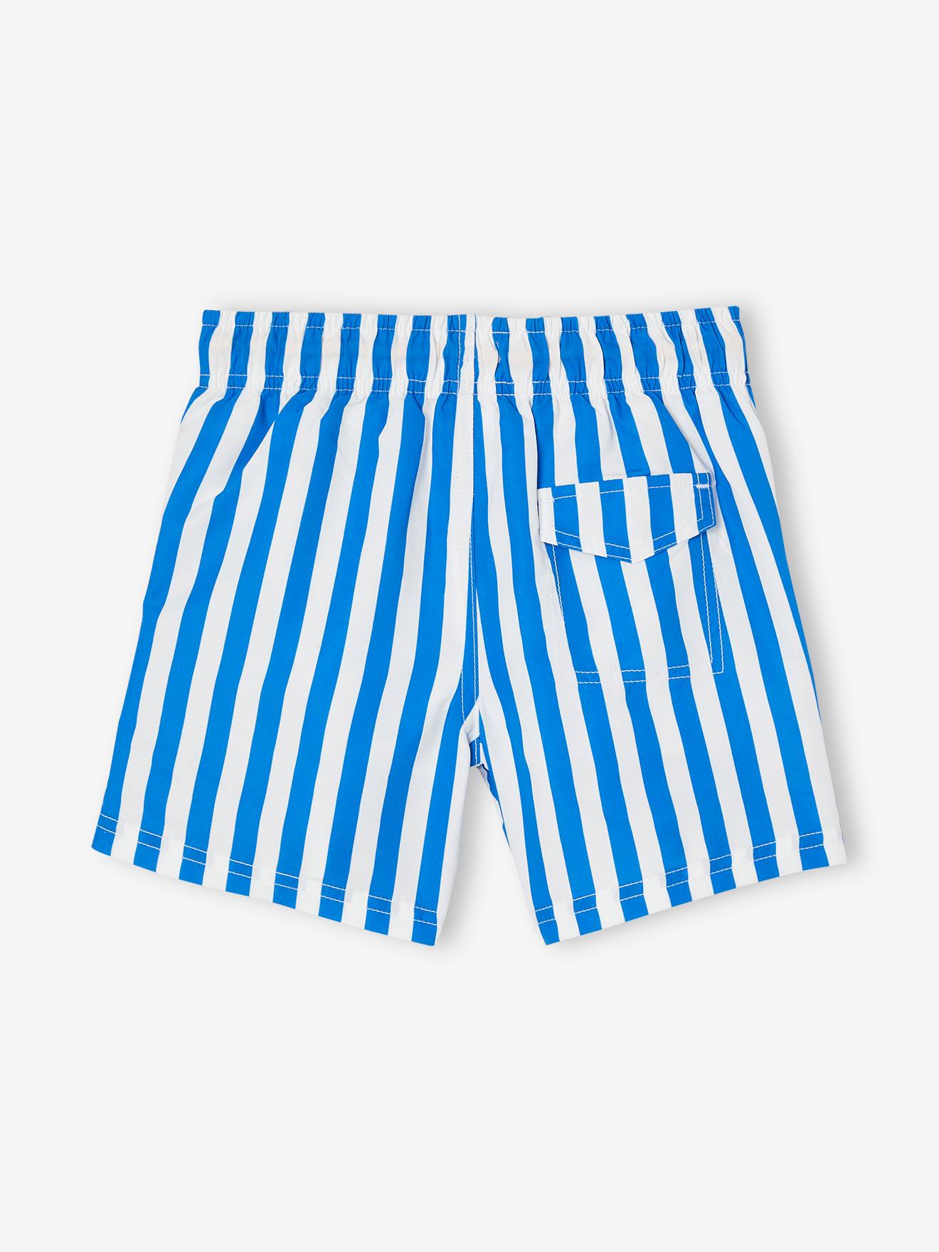 Short de bain rayé garçon rayé bleu