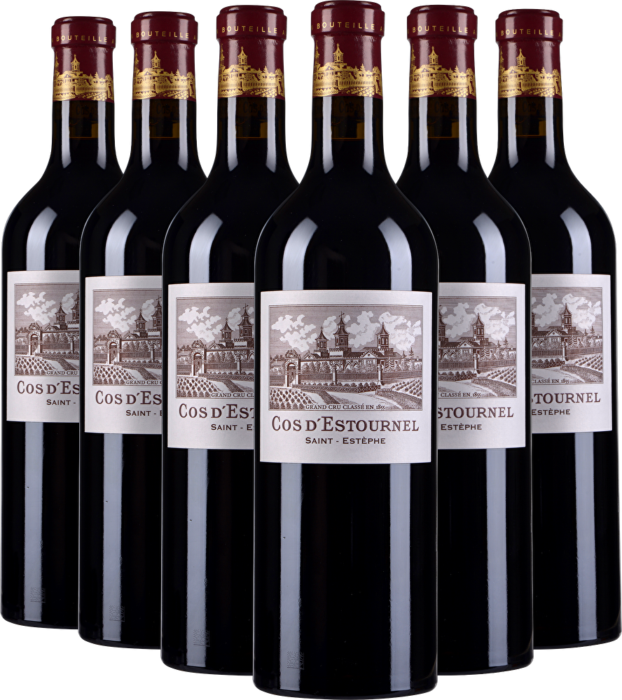 Château Cos d’Estournel 6 Flaschen Château Cos d’Estournel 2ème Cru Classé 2022 in Holzkiste