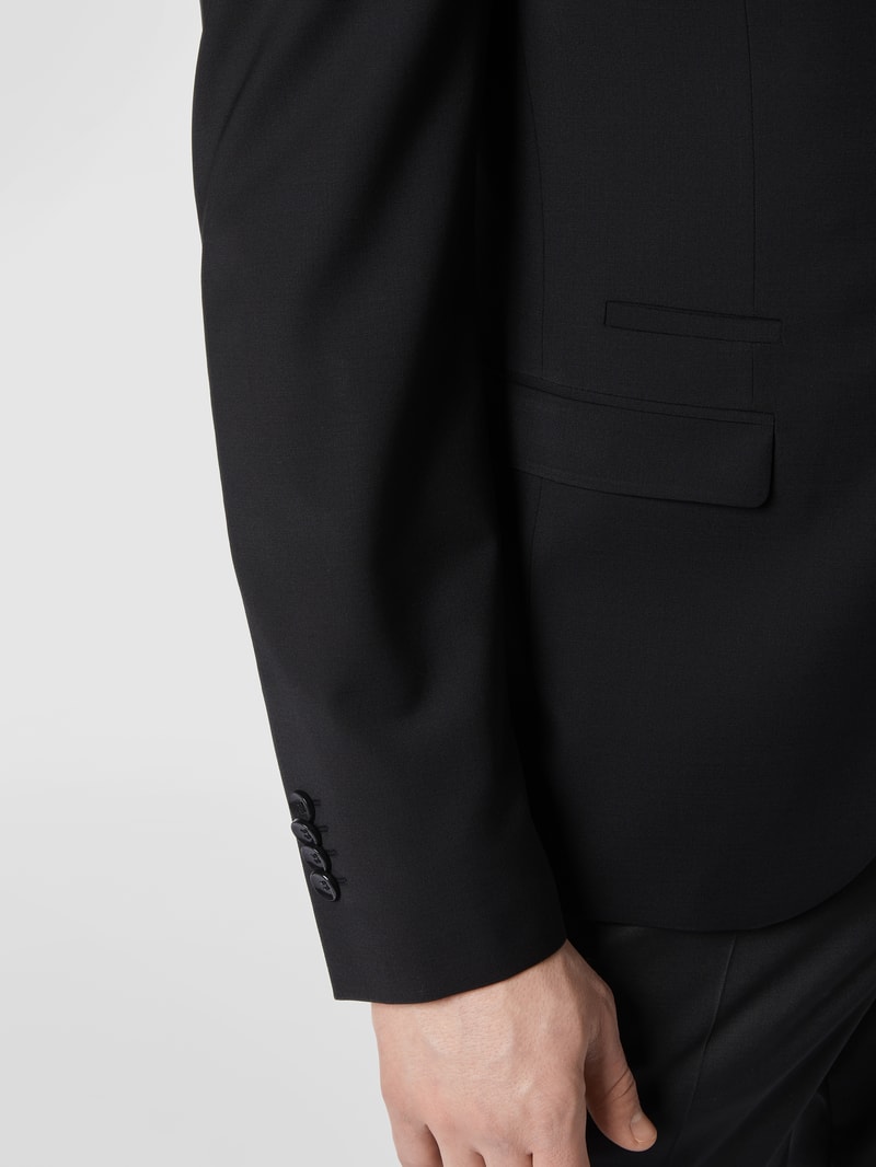 Slim Fit 2-Knopf-Sakko mit Stretch-Anteil Modell 'CiCastello' - 'CIPOWERSTRETCH' in schwarz