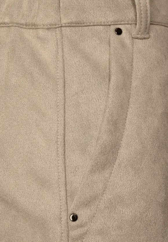Street One Casual Fit Velours Hose
