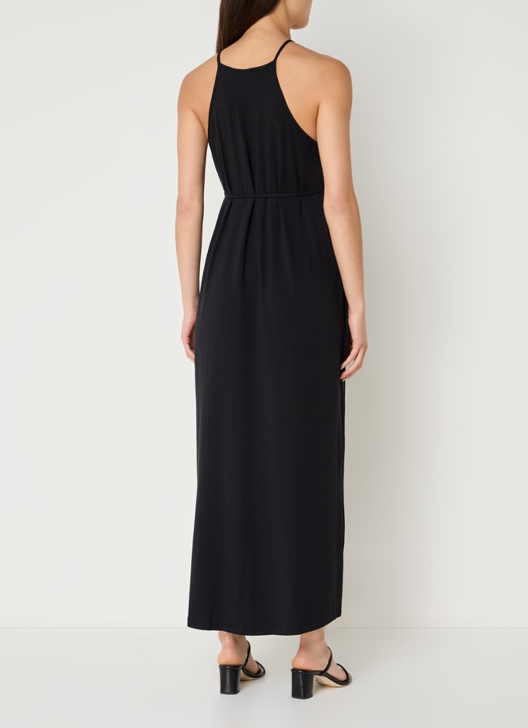 Selected Femme Anola midi dress in organic cotton blend with tie belt