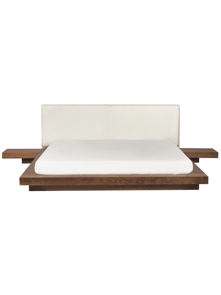Beliani Doppelbett ZEN in Braun/Weiß - (W) 328 x (H) 86 x (L) 229 cm günstig kaufen onesize