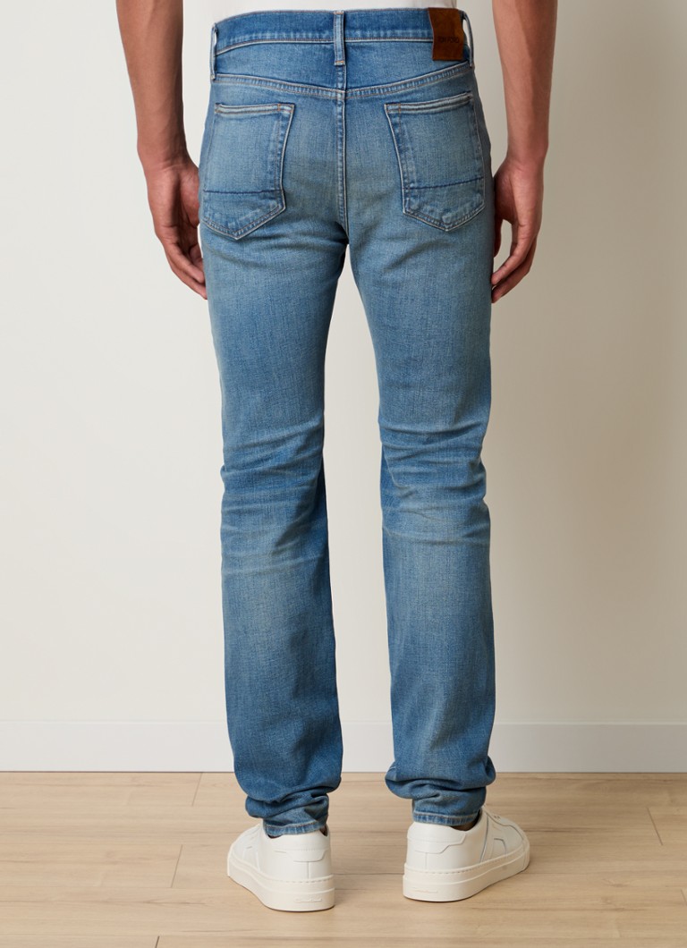 Τζιν Tom Ford Slim Fit με σχέδιο μεσαίου πλυσίματος