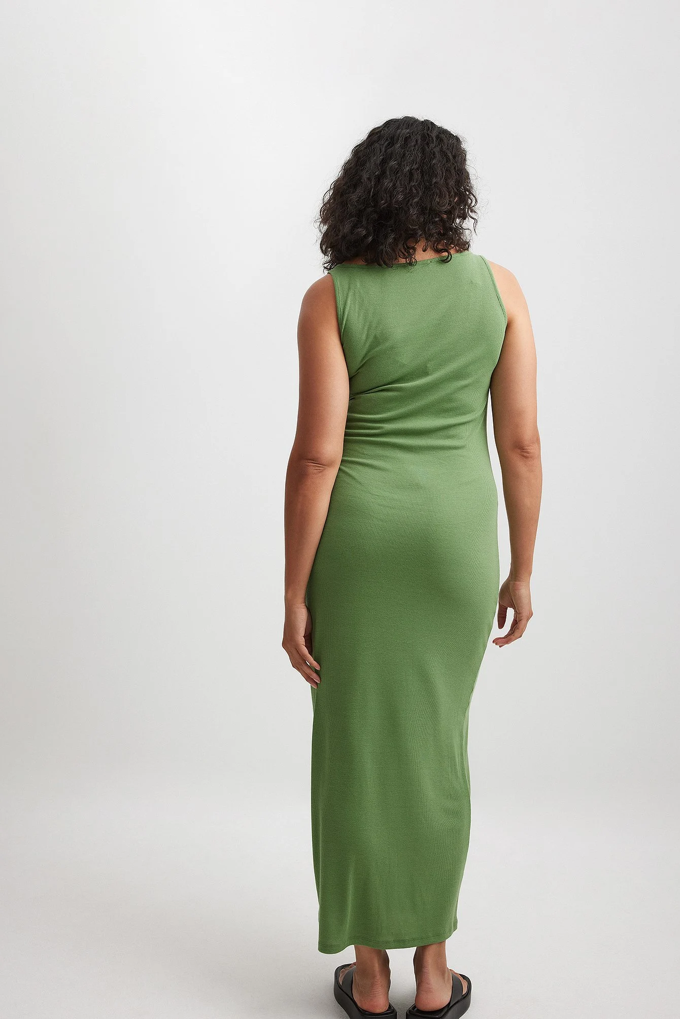 Recyceltes sanftes geripptes Maxikleid