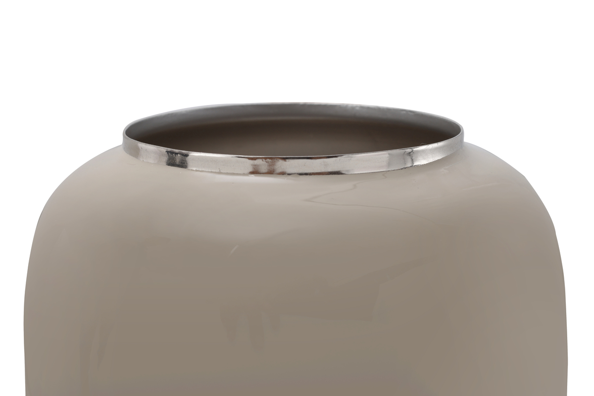 Kayoom Vase Art Deco 545 Taupe / Silber