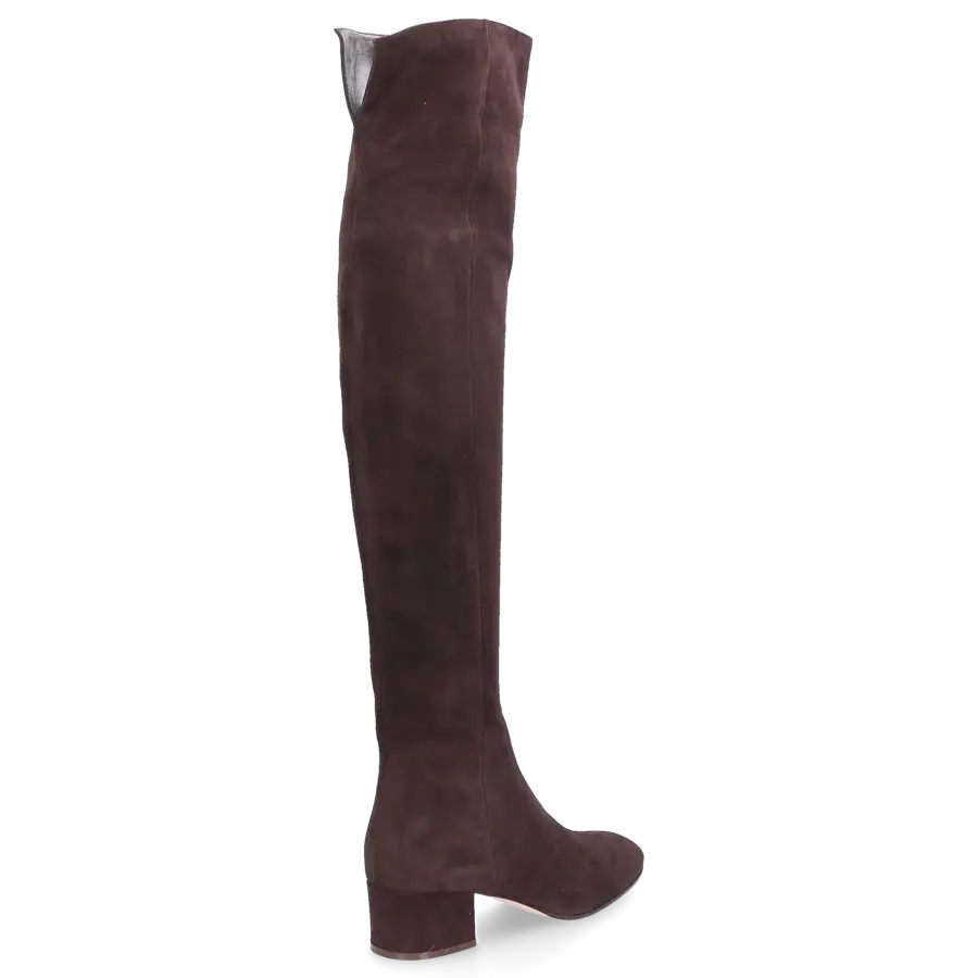 Gianvito Rossi - Stiefel ROLLING MID BOOT Veloursleder - braun