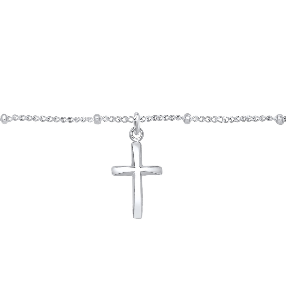 Elli Elli Collier Femmes Choker Boule Croix Foi Basique en Argent Sterling 925 collier