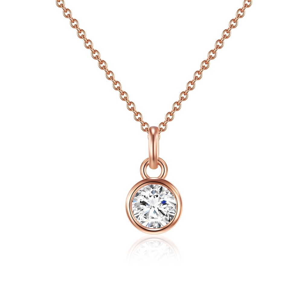 Rafaela Donata Collier en argent Argent sterling Oxyde de zirconium (CZ) en Or rose collier