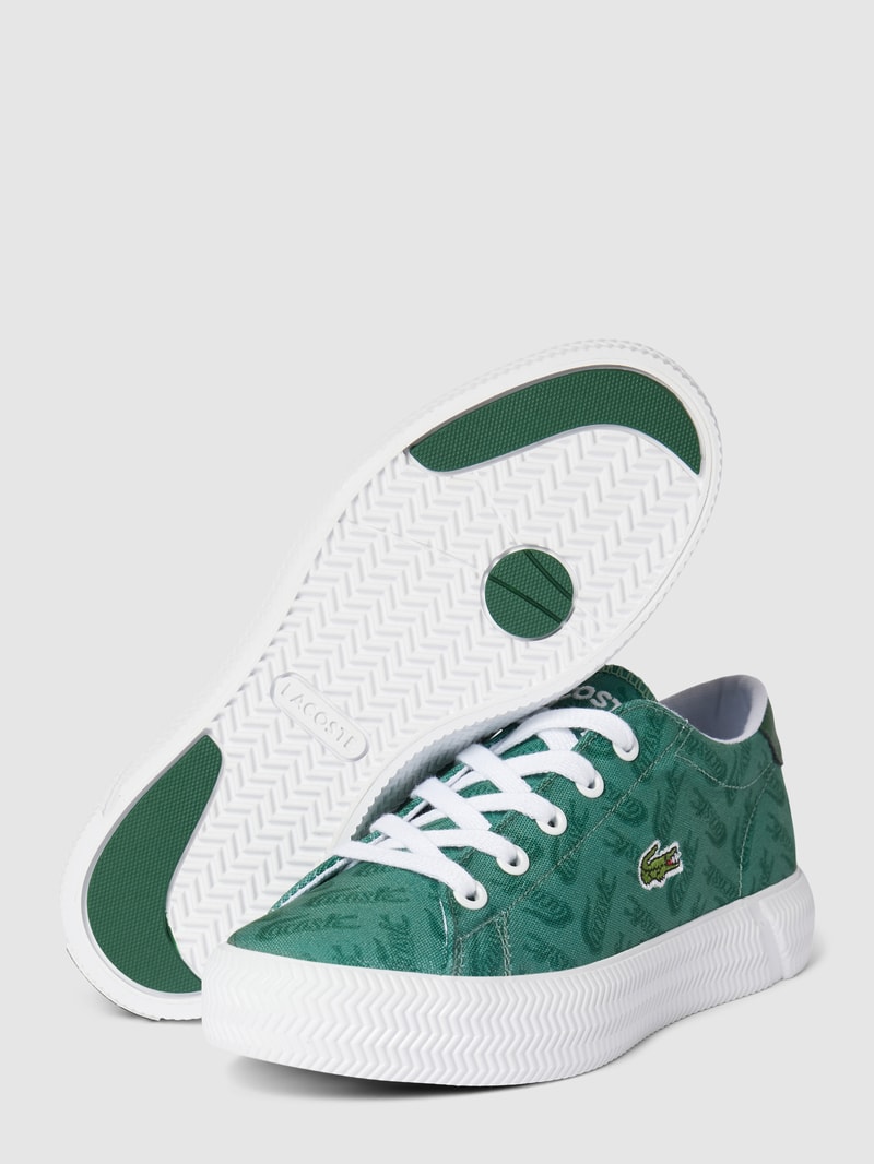 Sneaker mit Logo-Muster in dunkelgrün