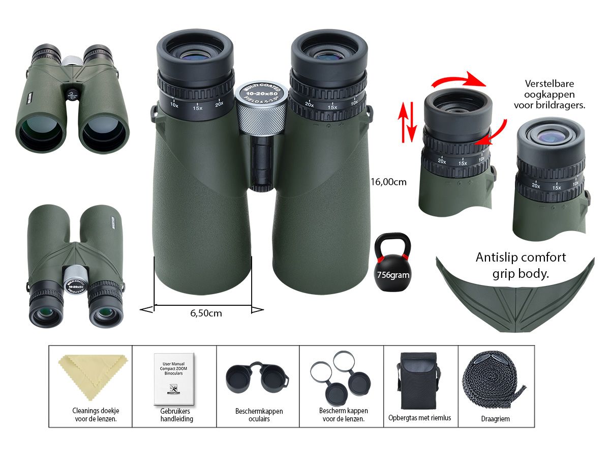 MacGyver 10-20 x 50 Fernglas