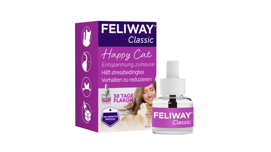 Feliway Katzenzubehör Classic 1 Monats-Nachfüllflakon 48 ml