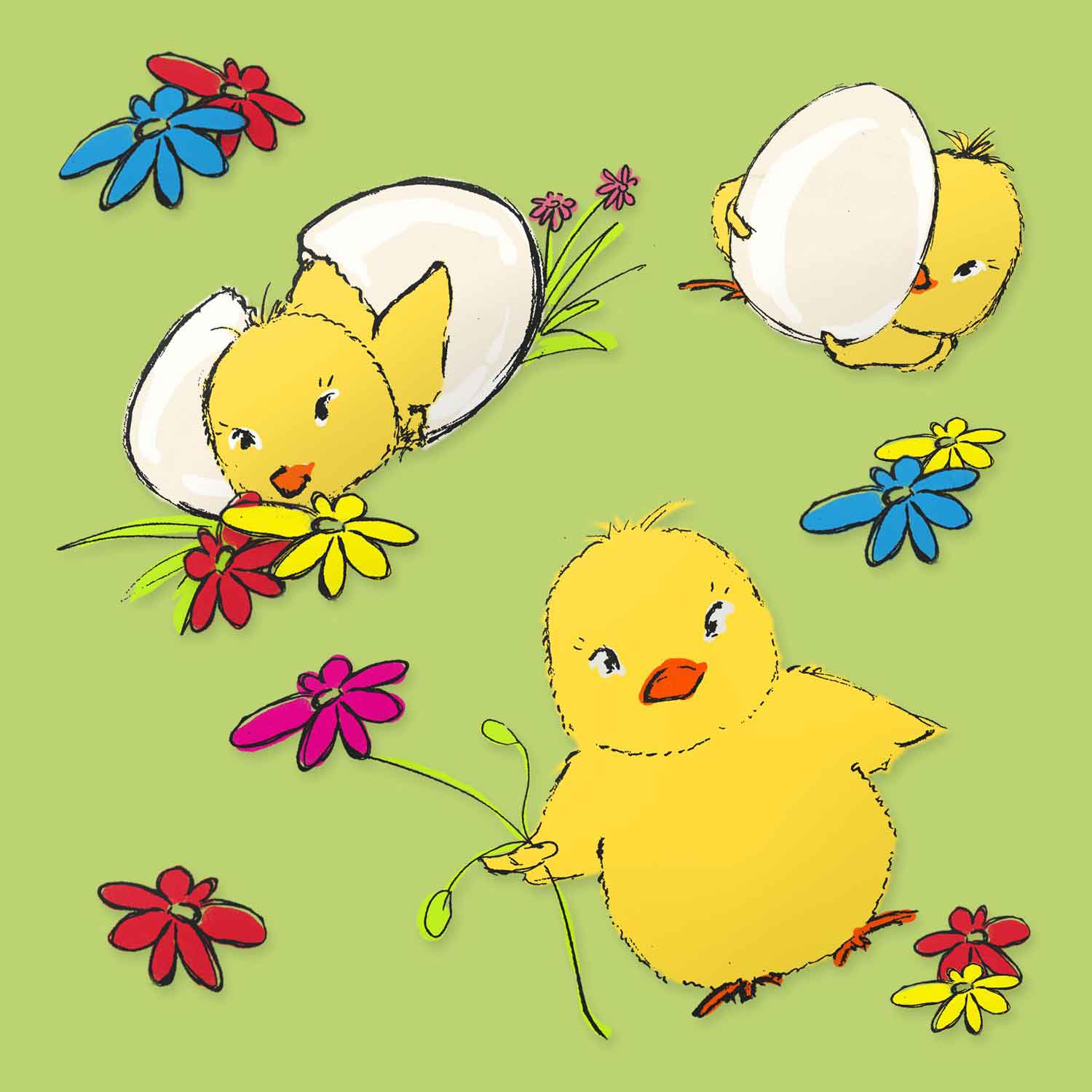 Papstar Servietten Sweet Hatchlings 20er