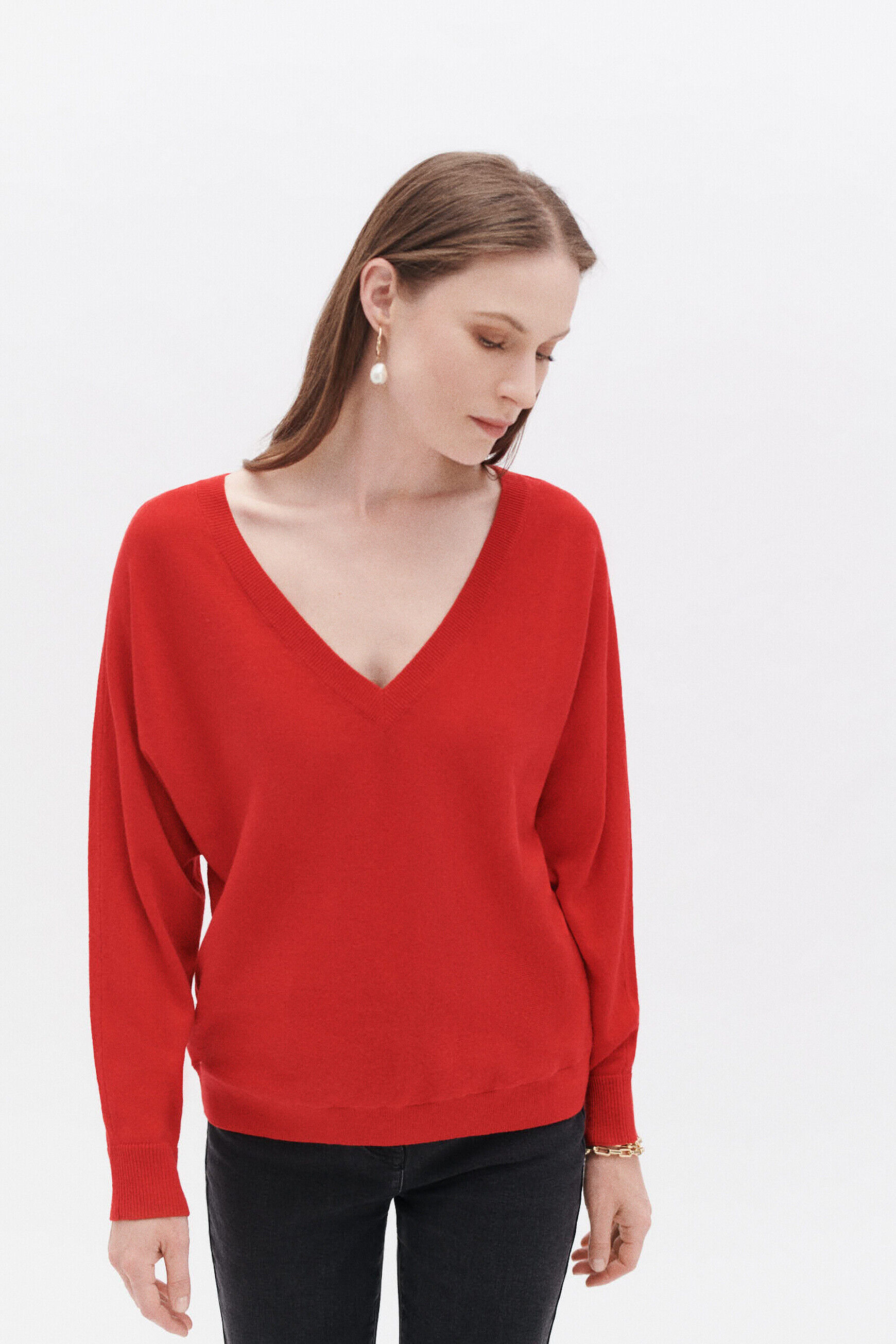 Pull malwen rouge femme