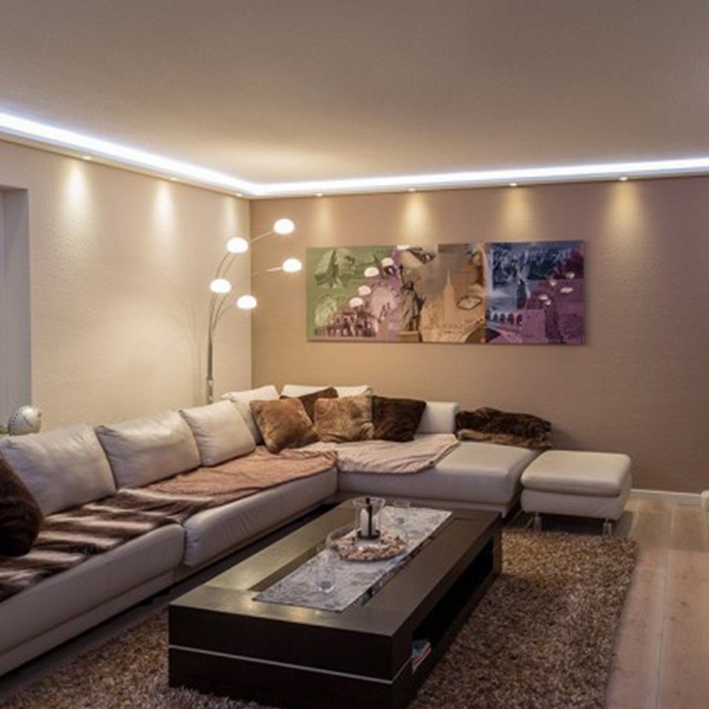 Licht-Trend Stuckleiste Dekor-Profil M Stuckleiste 1,2 m indirekt Wand oder Decke