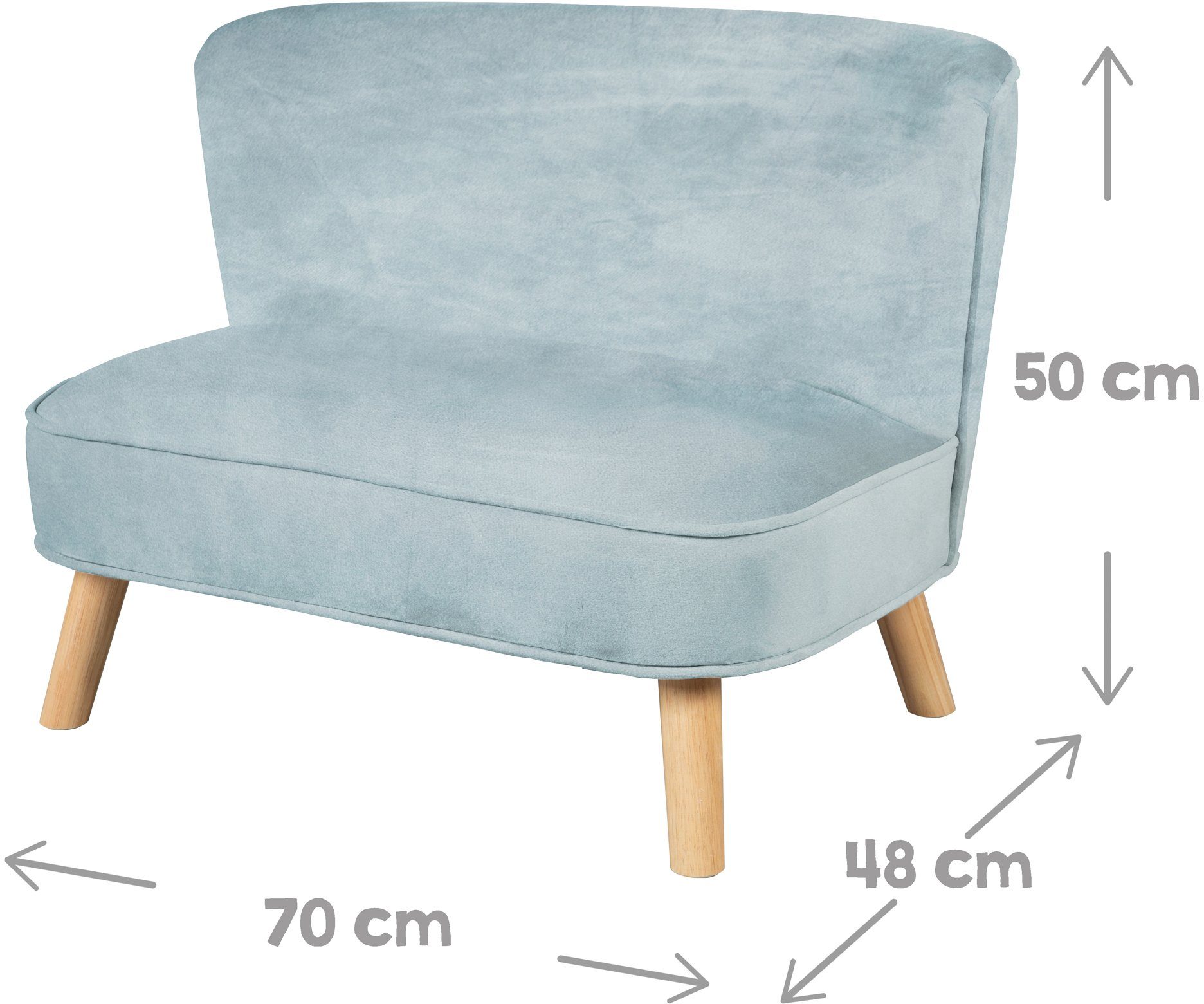roba® Kindersitzgruppe Lil Sofa, (Set, 3-tlg), bestehend aus Kindersofa, Kinderhocker und Dekokissen in Sternform