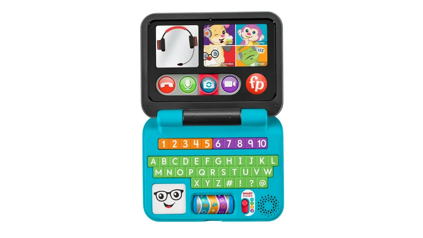 Fisher-Price Lernspaß Laptop, Lernspielzeug (Licht & Musik), ab 6 M.