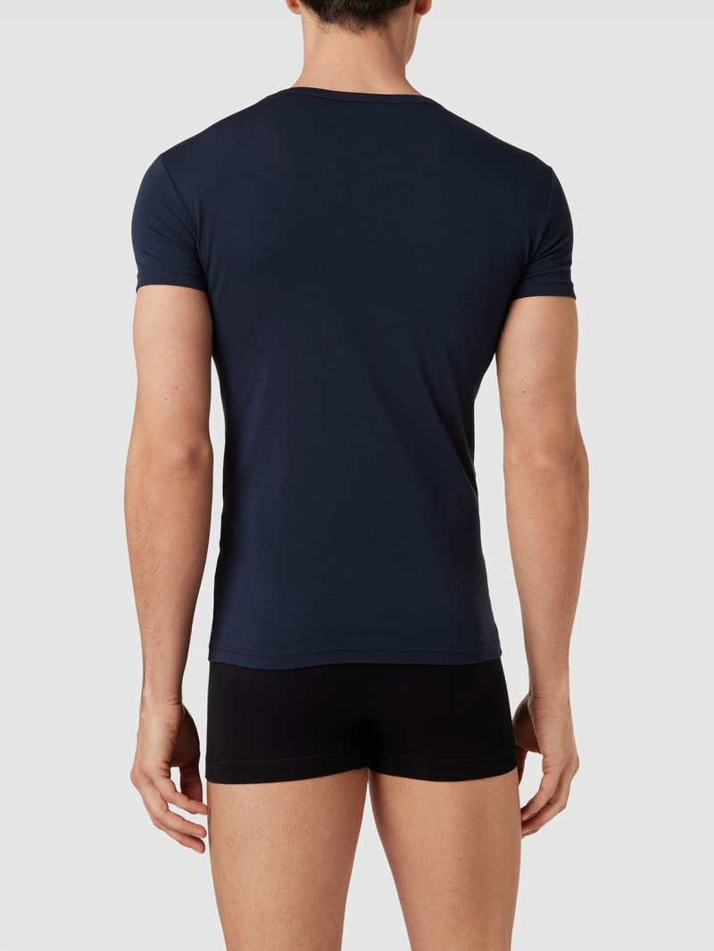 T-Shirt mit Label-Print im 2er-Pack in blau