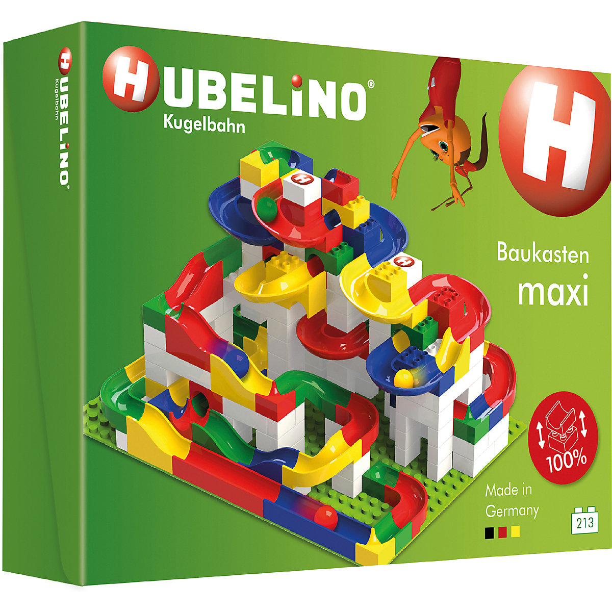 Kugelbahn: 213- teiliger maxi Baukasten