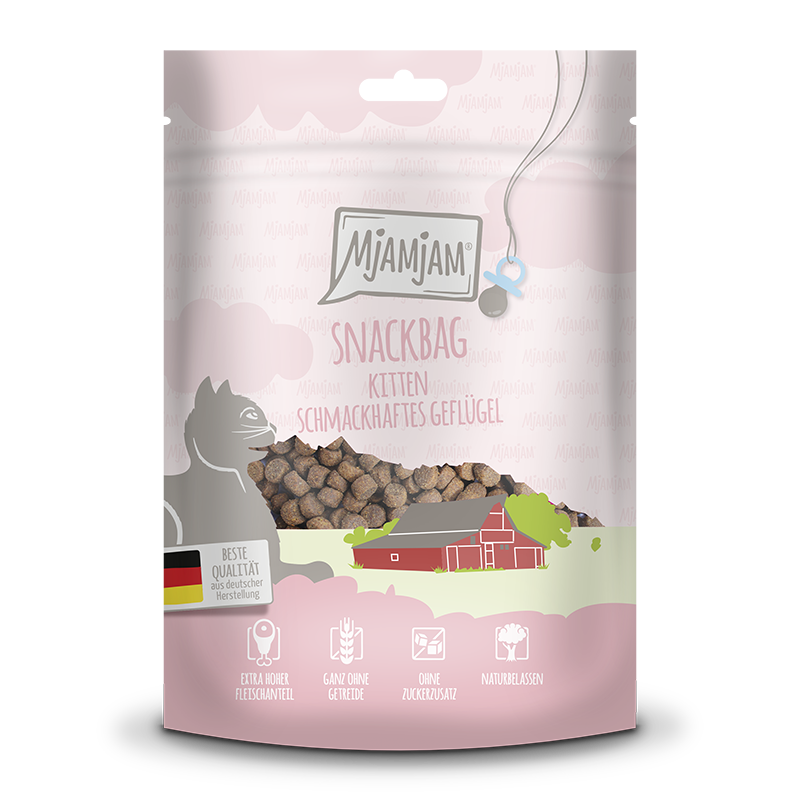 MjAMjAM Snacks MjAMjAM Snackbag Kitten – Geflügel 8x125g