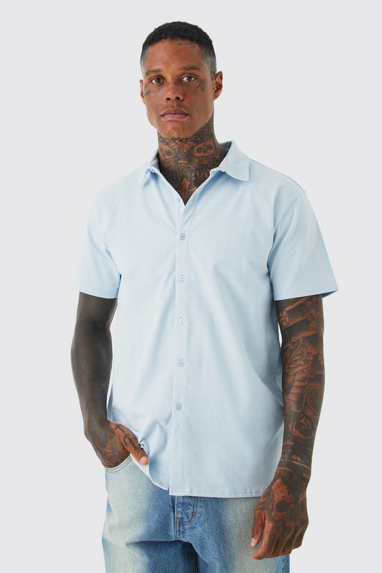 Kurzärmliges Jersey-Hemd