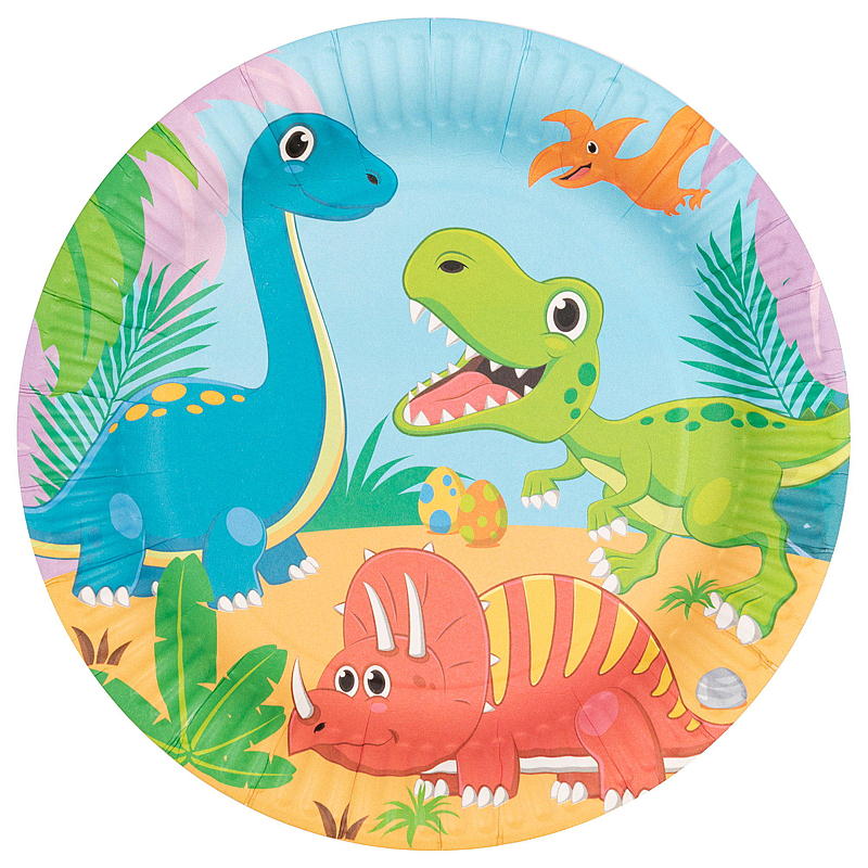 Giform Tallerken 8 stk Dinosaur