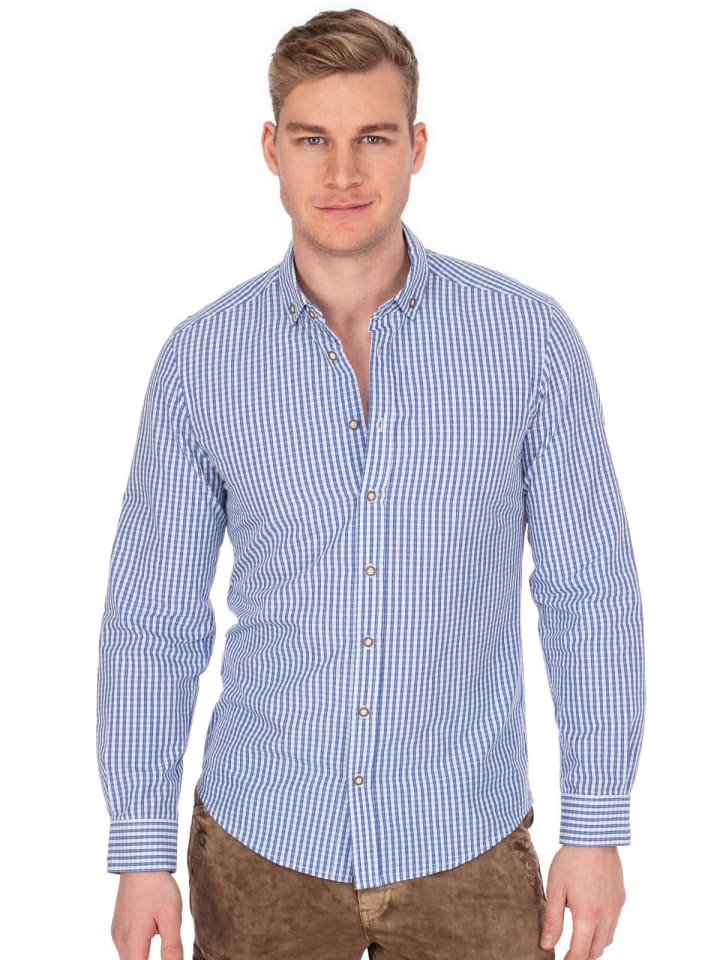Spieth & Wensky Stehkragenhemd DETMOLD in hellblau günstig kaufen