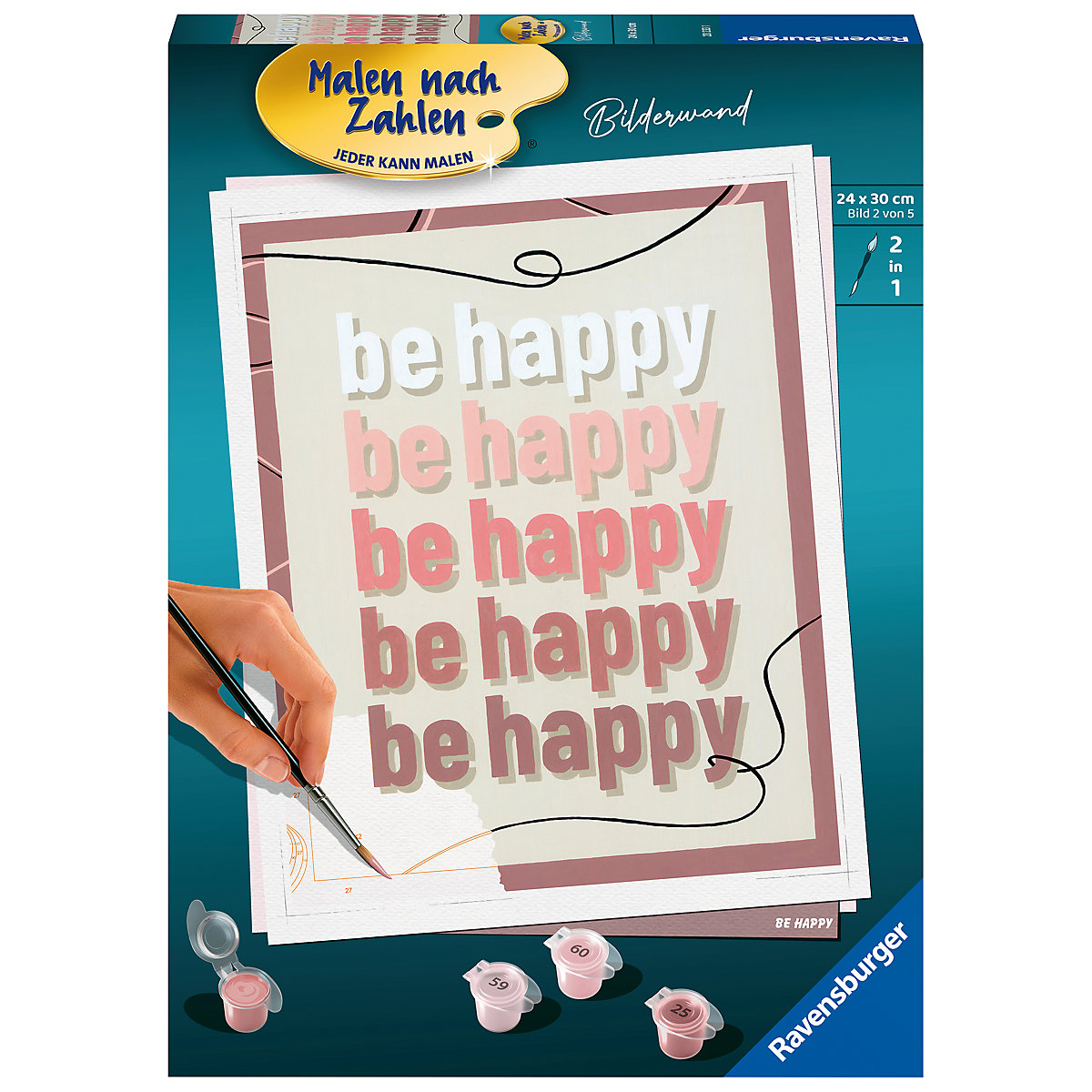 Malen nach Zahlen Be Happy