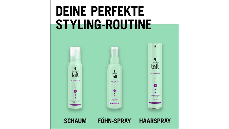 TAFT Haarspray Volumen alle Haartypen 250 ml Haltegrad 3 - mittlerer Halt 250 ml