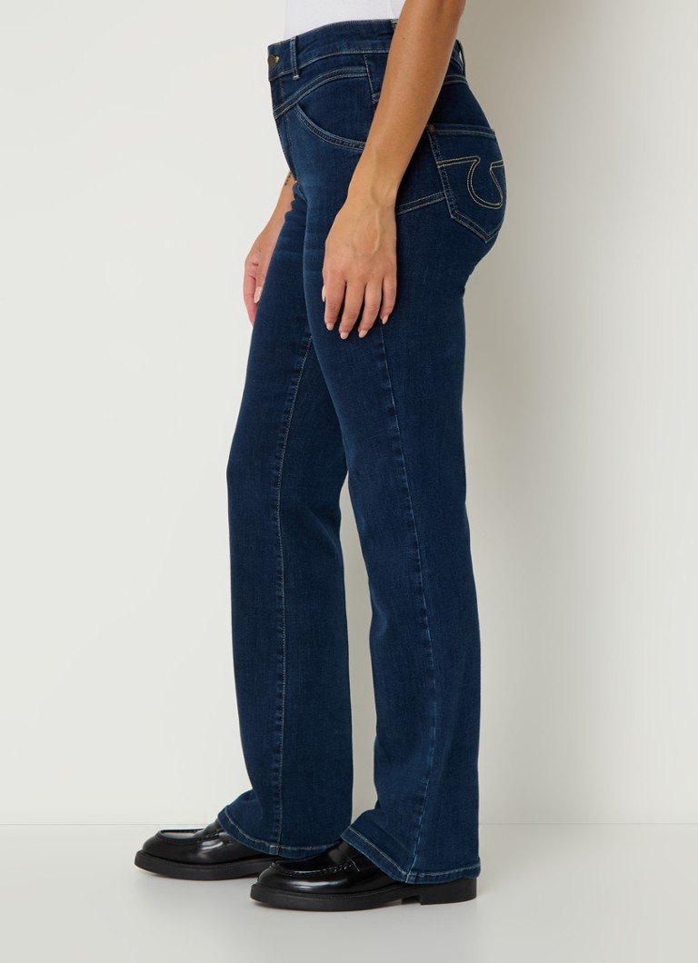 Jeans a zampa d'elefante a vita media di Claudia Sträter in misto lyocell, lavaggio scuro