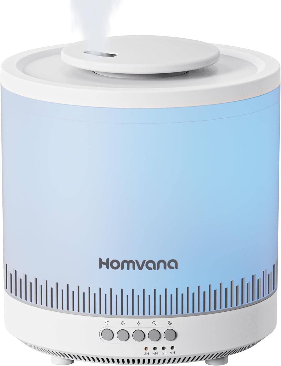 Homvana Luftreiniger, Schlafzimmer,1,8L Top-Fill, Cool Mist 30H Dauerhaft, Kinderzimmer Baby