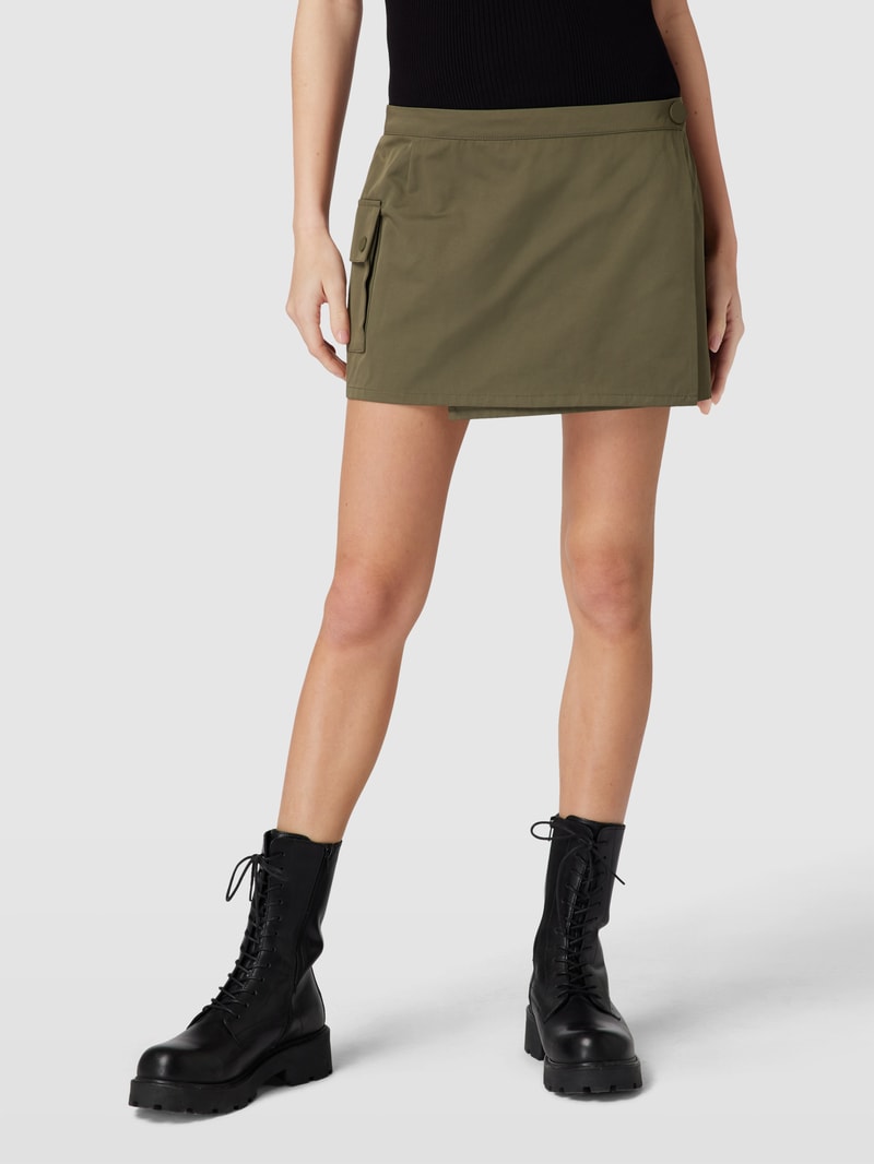Wickelrock in Minilänge in khaki