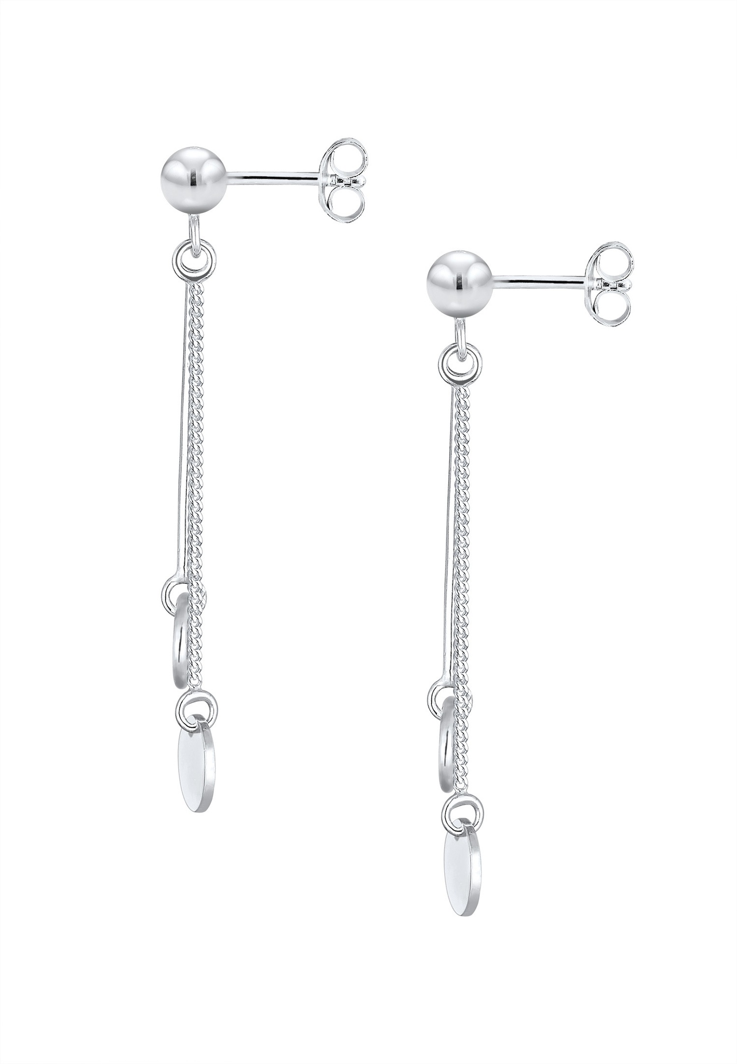 Elli Women's Circle Stick Basic Geo Earring Pendant in 925 Sterling Silver