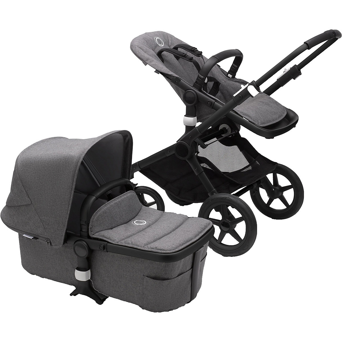 Bugaboo Fox2 complete BLACK/GREY MELANGE-GREY MELANGE