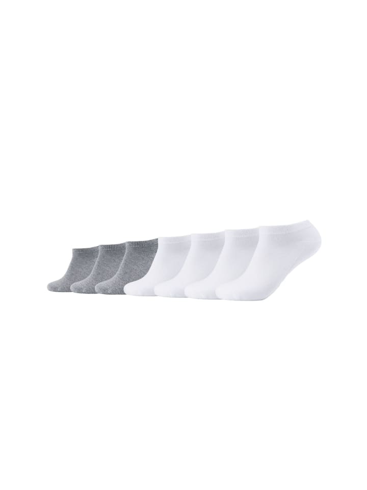 camano Sneakersocken 7er Pack ca-soft in Weiß grau günstig kaufen