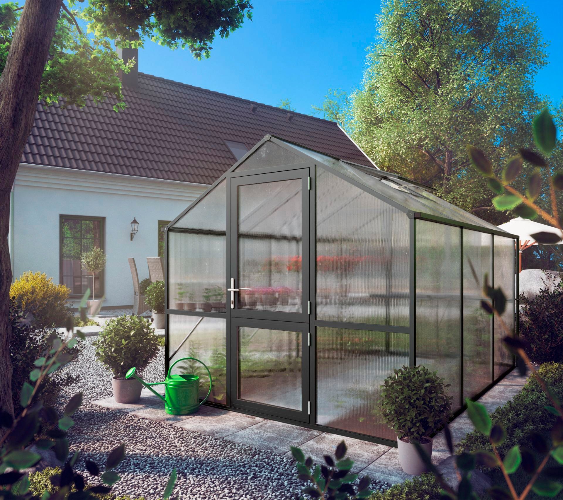 KGT Gewächshaus Rose III, BxTxH: 233 x 323 x 215 cm, 10 mm Wandstärke