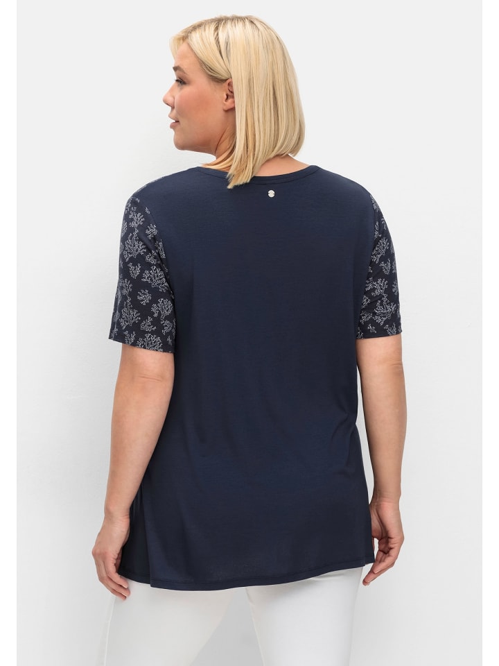 sheego Stillshirt in tiefblau günstig kaufen