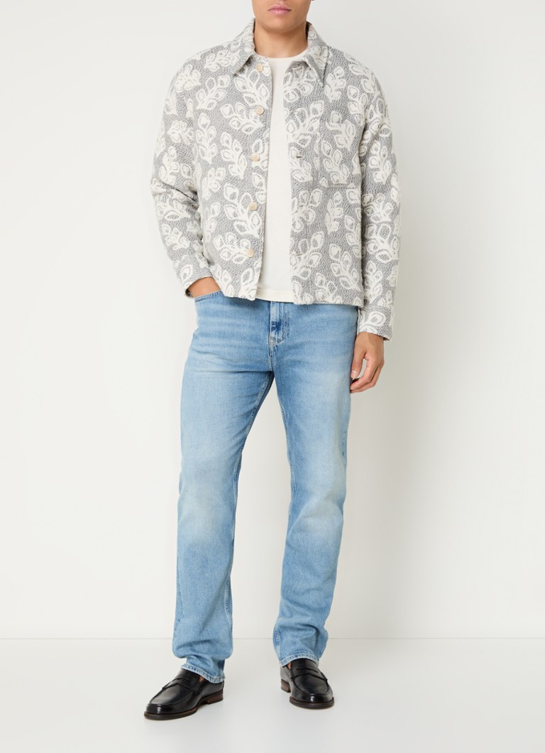 NN.07 Rahim regular fit shirt with floral embroidery
