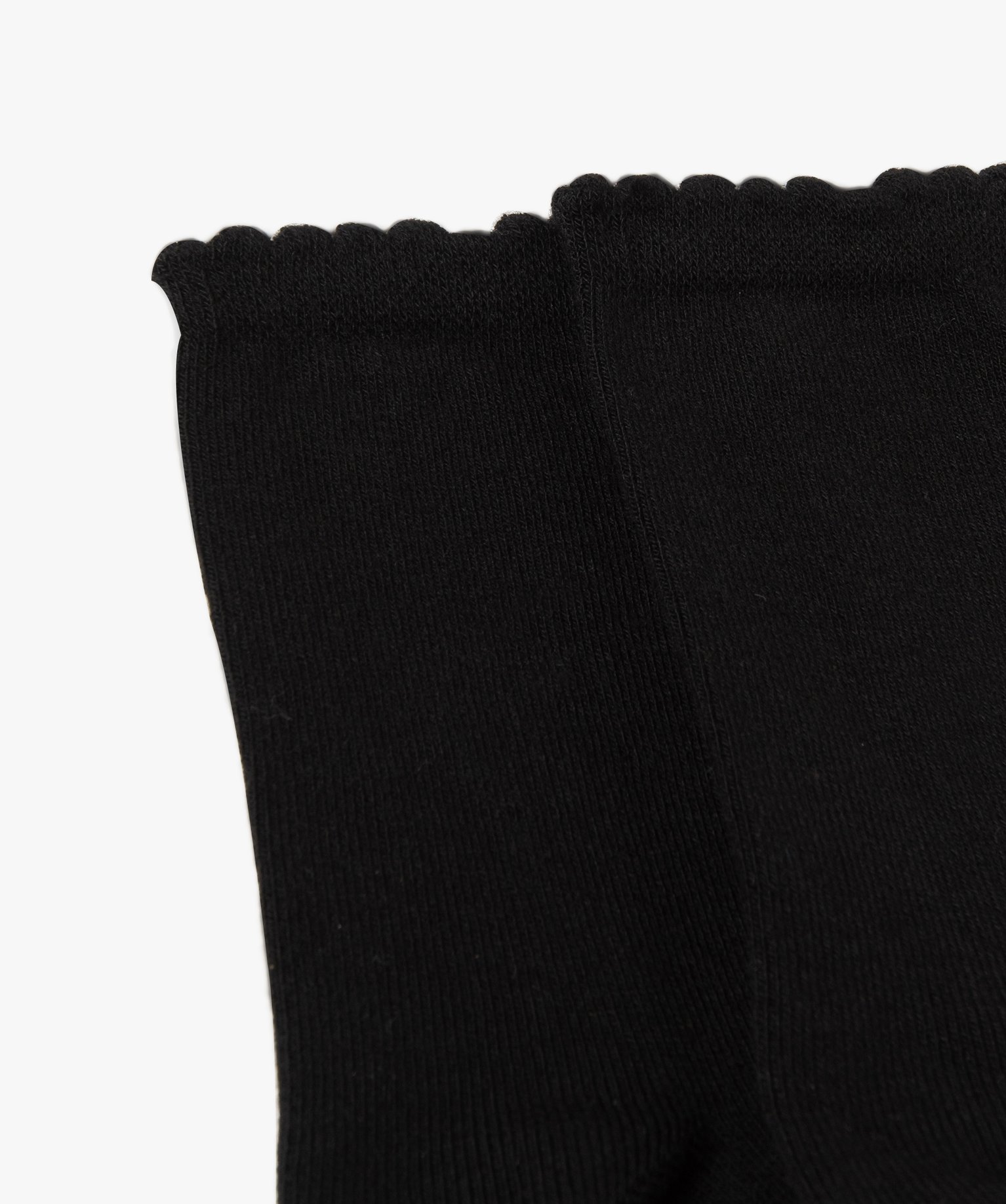 Chaussettes femme avec finition dentelée en haut de la tige... noir | GEMO
