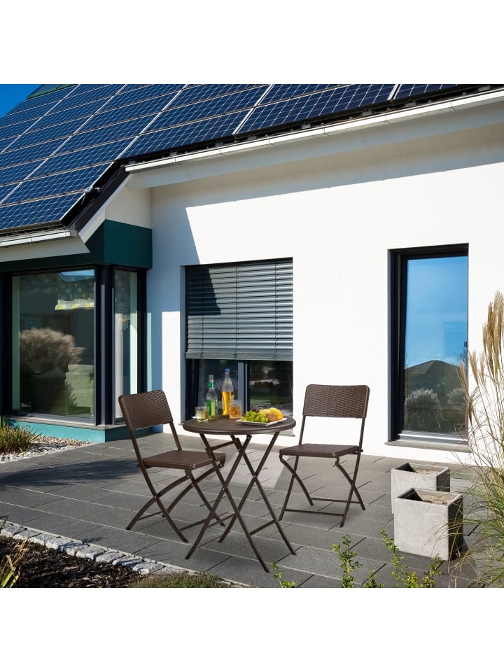 relaxdays 3 tlg. Gartenmöbel Set in Schwarz günstig kaufen onesize