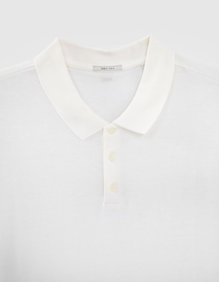 Polo off white coton modal Homme