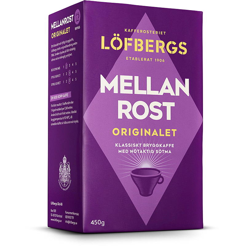 Löfbergs Kaffe 450 g filtermalt Mellanrost Löfbergs