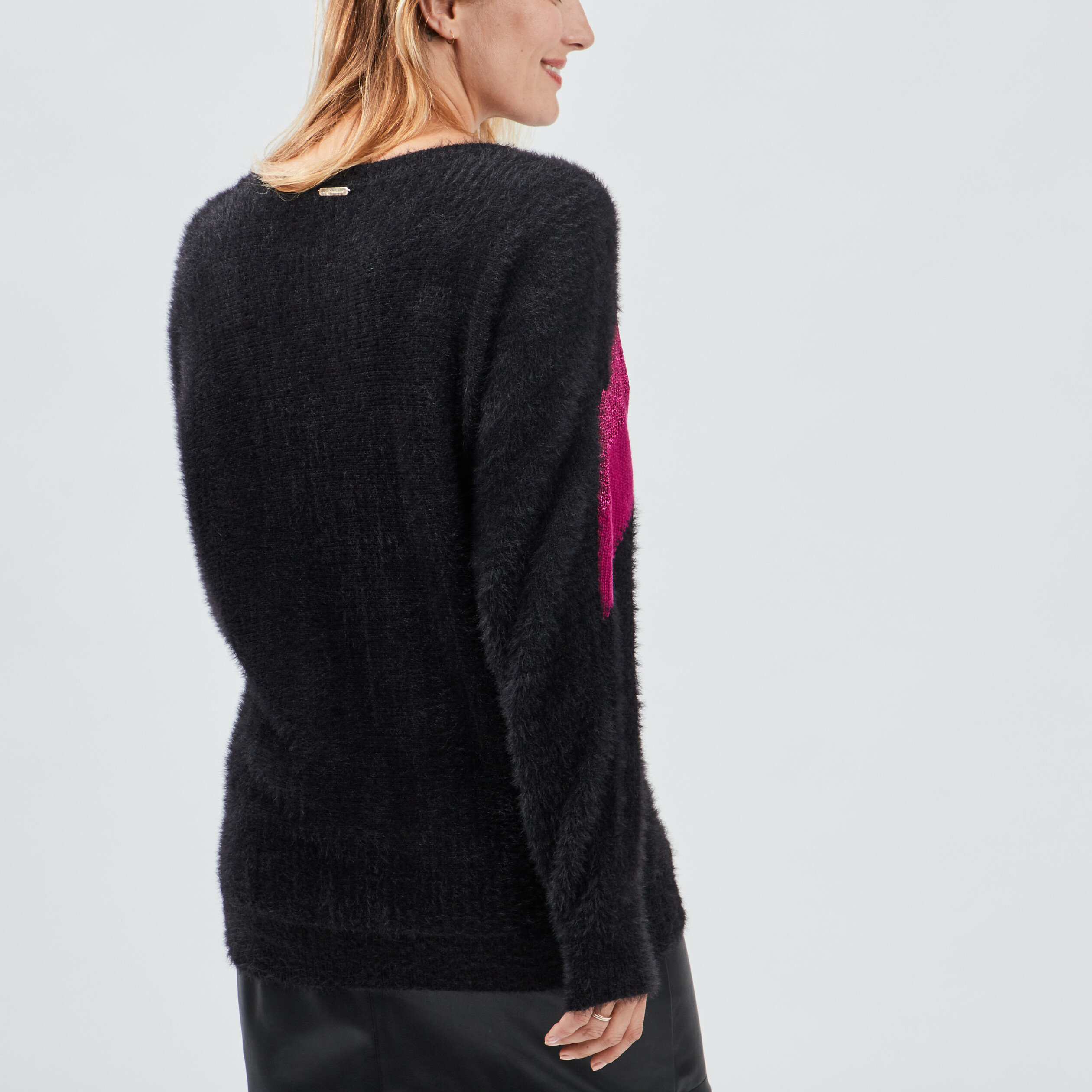 Pull manches longues noir femme | La Halle