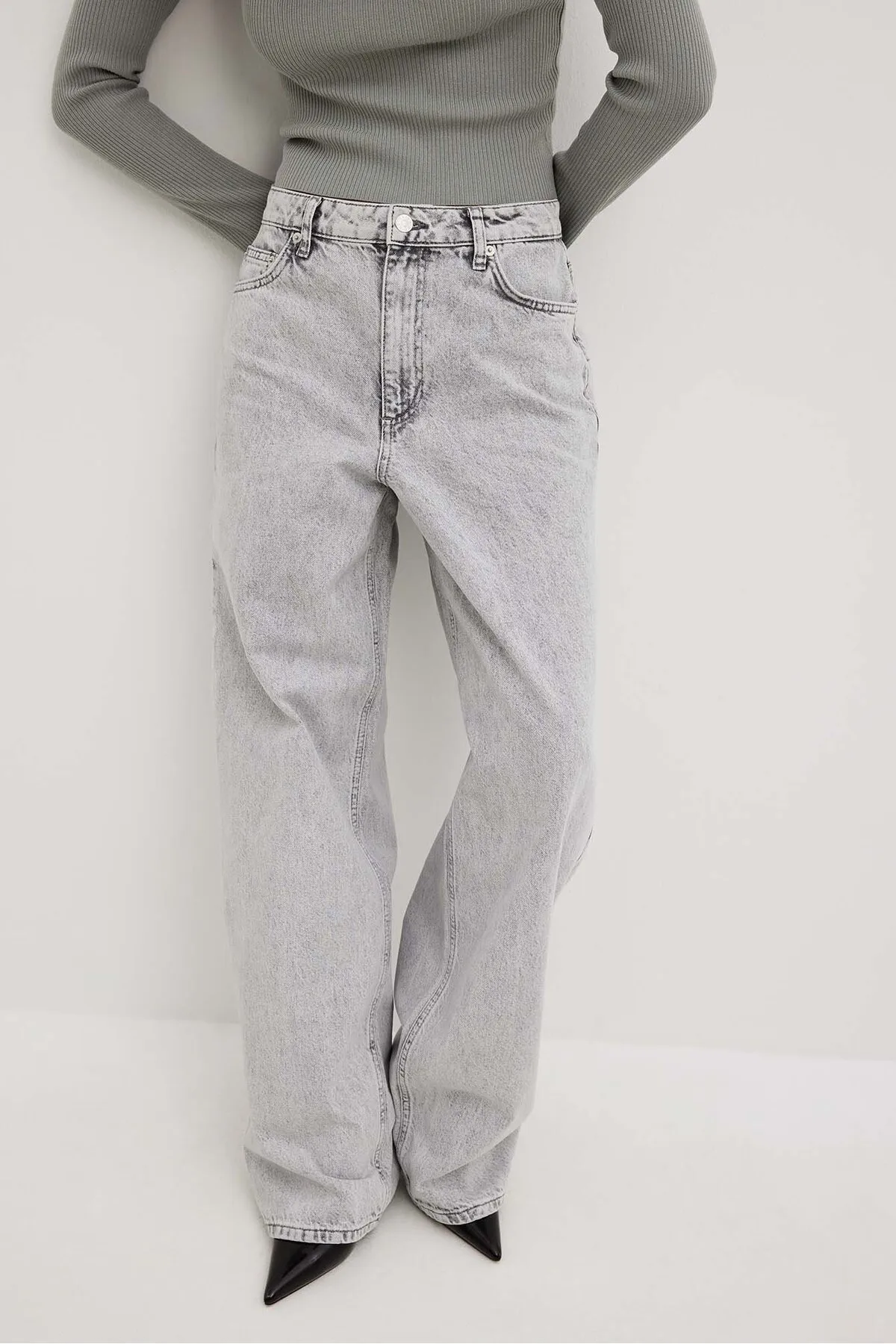 NA-KD  Jeans - Grau - Loose