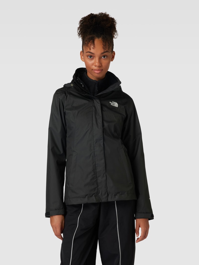 Jacke mit Label-Print Modell 'EVOLVE II' in schwarz