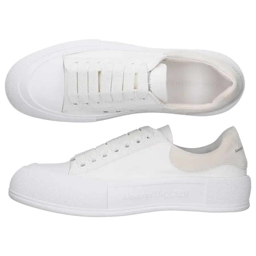 Alexander McQueen - Sneaker low DECK PLIMSOLL Baumwolle - weiß