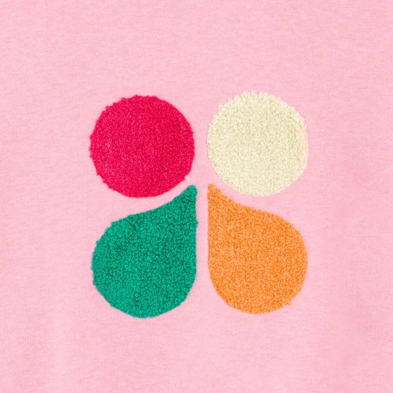 Sweat fille rose en coton recyclé Catimini