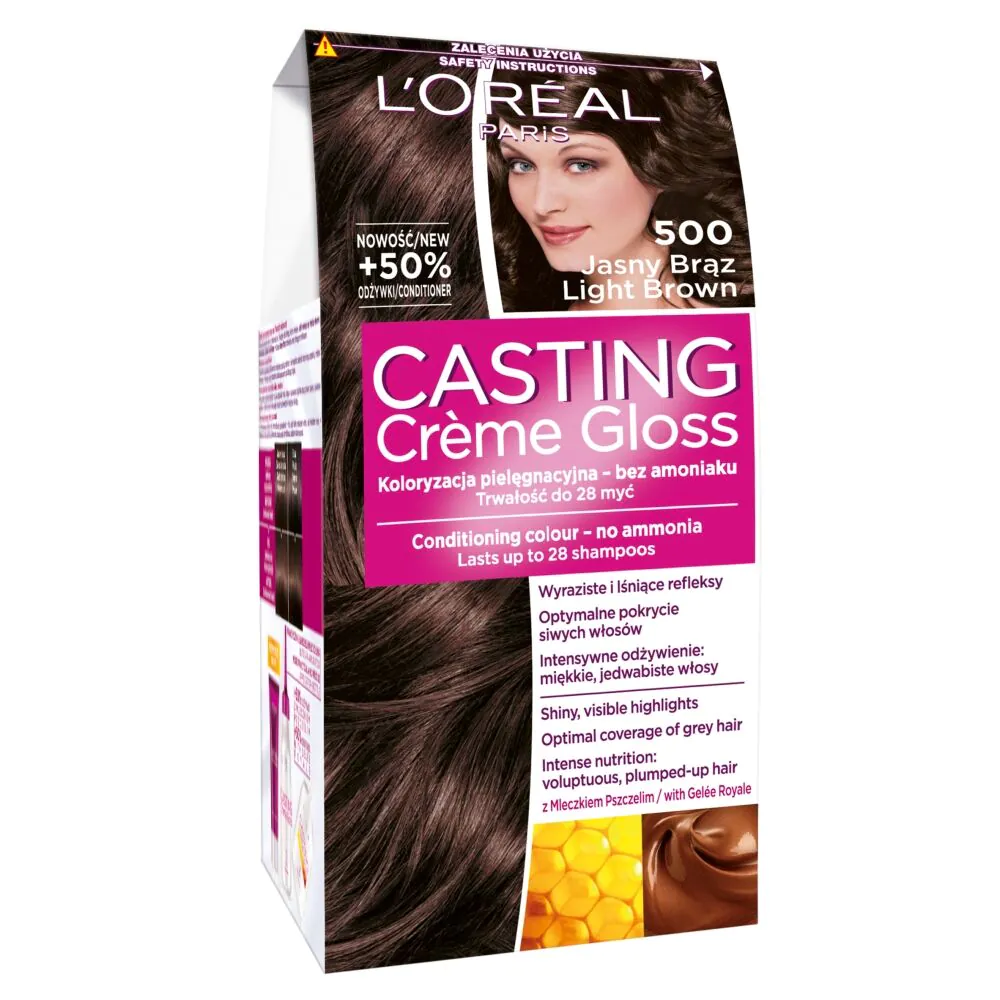 „Casting Creme Gloss“ plaukų dažai, 500 šviesiai rudi