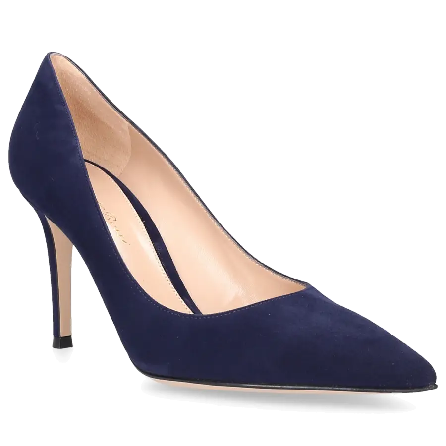 Gianvito Rossi - Pumps GIANVITO 85 Veloursleder - blau