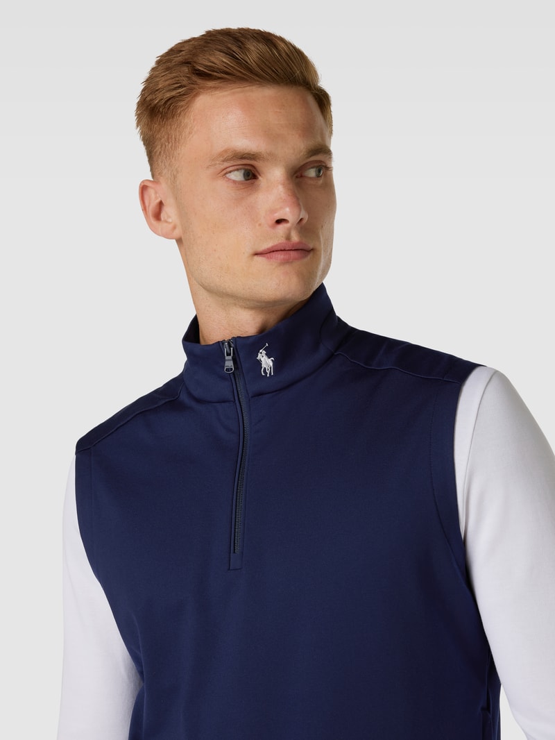 Outdoor-Weste mit Label-Detail in marineblau